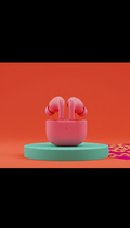 Holi Pink Wireless Earbuds With Case